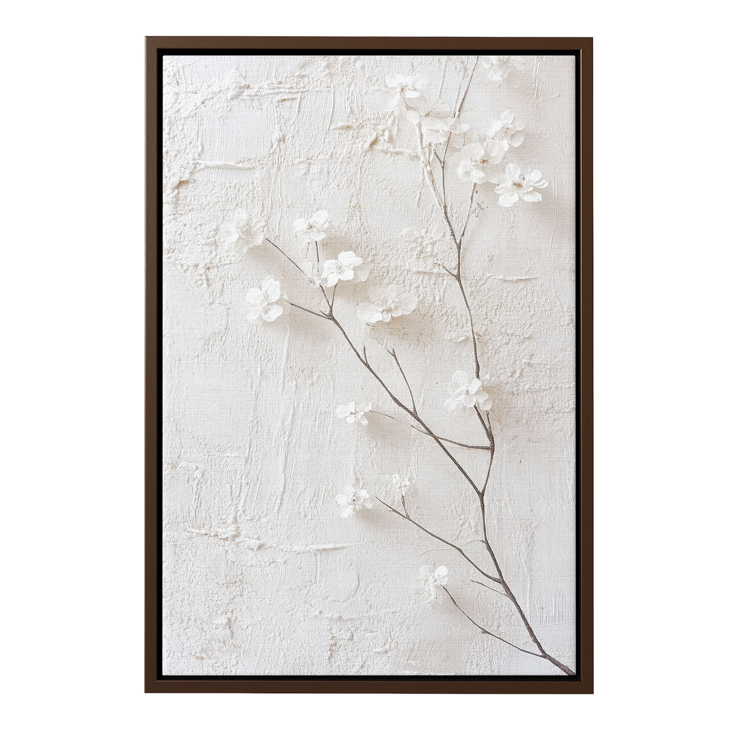 White Flowers on Textured Canvas