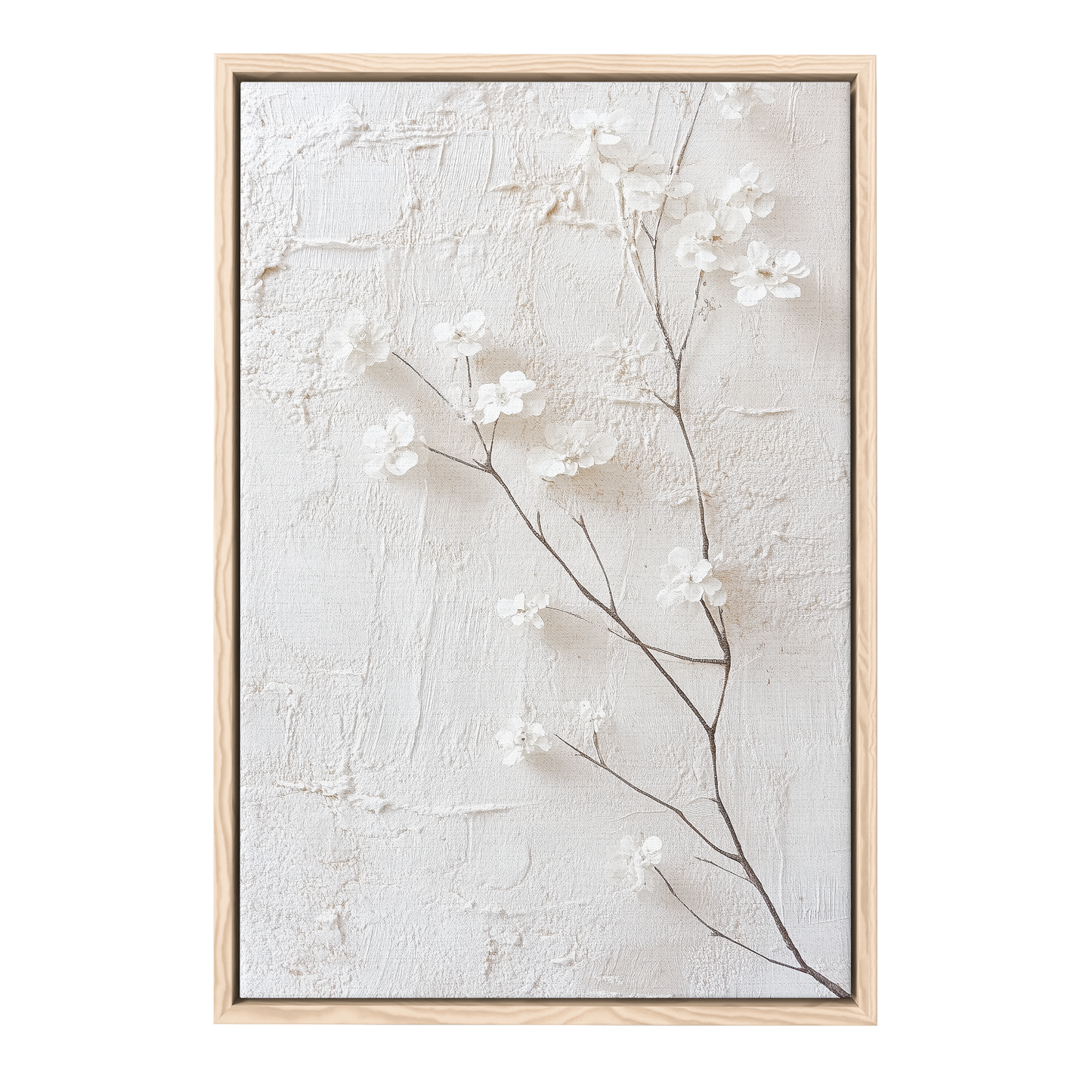 White Flowers on Textured Canvas