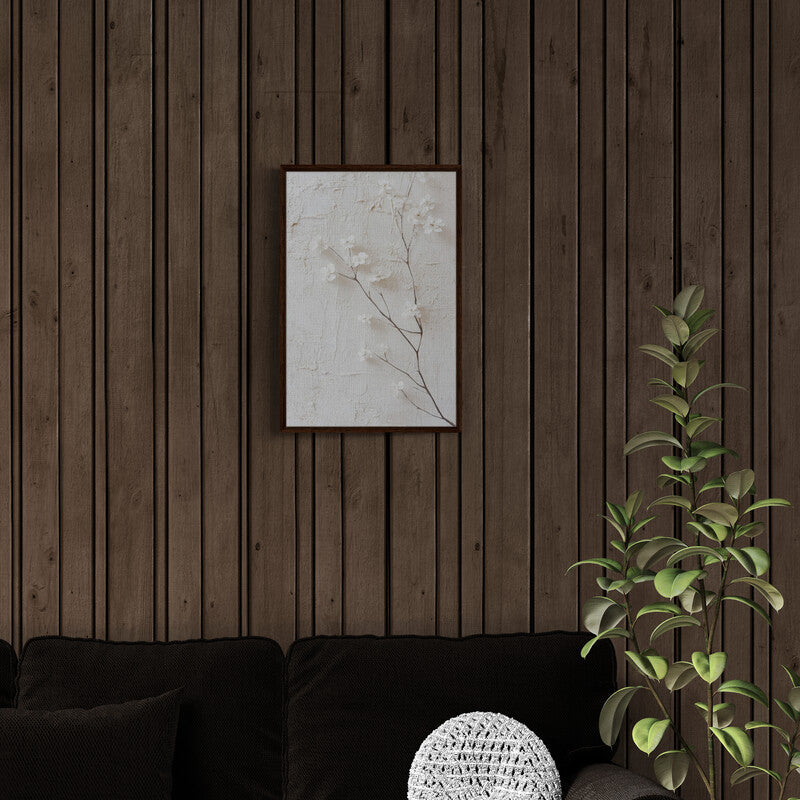 White Flowers on Textured Canvas