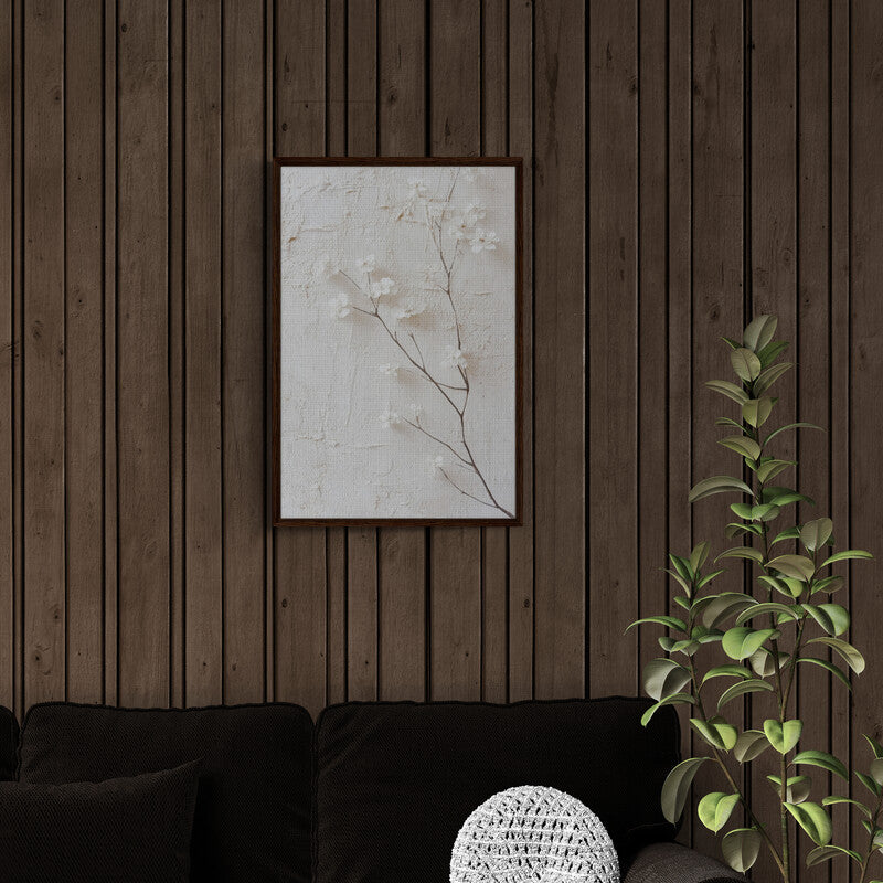 White Flowers on Textured Canvas
