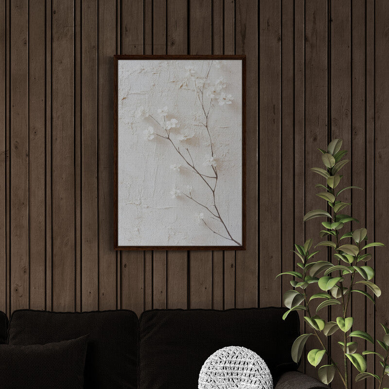 White Flowers on Textured Canvas