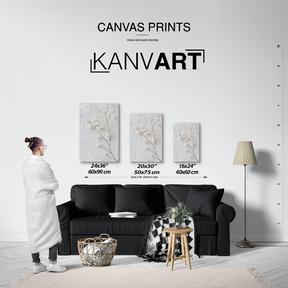 White Flowers on Textured Canvas